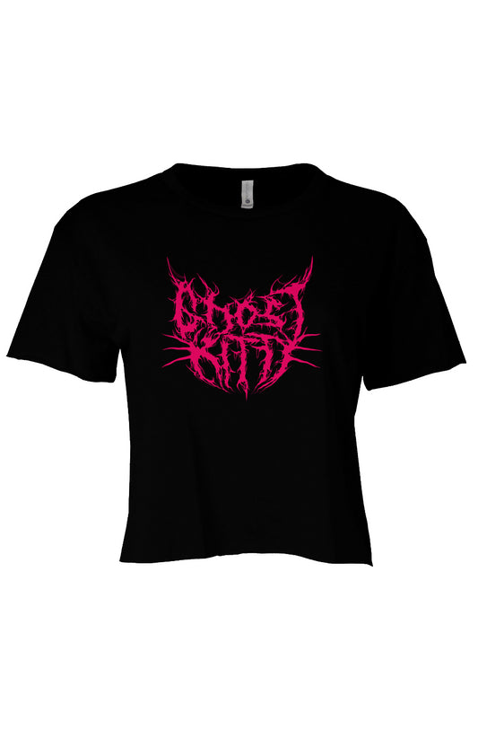 Ghost Kitty Crop T